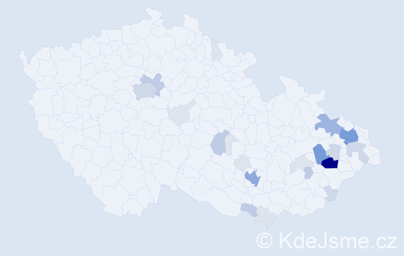 Příjmení: 'Pitrun', počet výskytů 85 v celé ČR