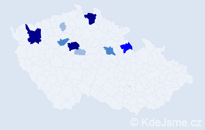 Příjmení: 'Kurimská', počet výskytů 21 v celé ČR