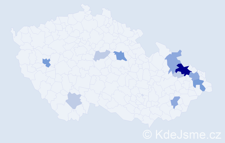 Příjmení: 'Blaščíková', počet výskytů 30 v celé ČR