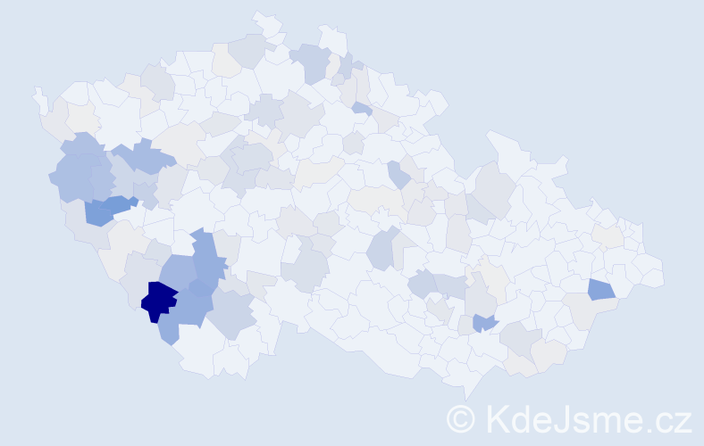 Příjmení: 'Roučka', počet výskytů 394 v celé ČR