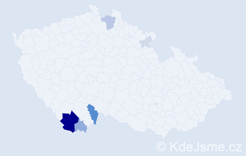 Příjmení: 'Biňovská', počet výskytů 19 v celé ČR