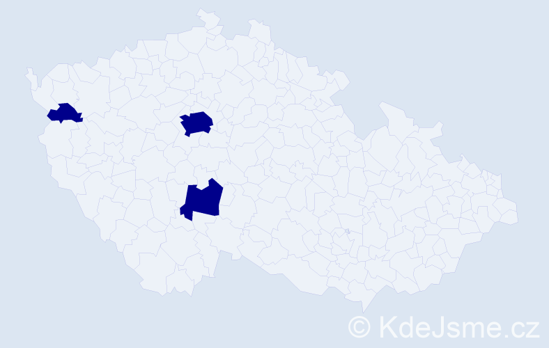 Příjmení: 'Iĺková', počet výskytů 3 v celé ČR