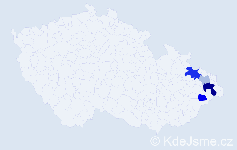 Příjmení: 'Bretzová', počet výskytů 7 v celé ČR