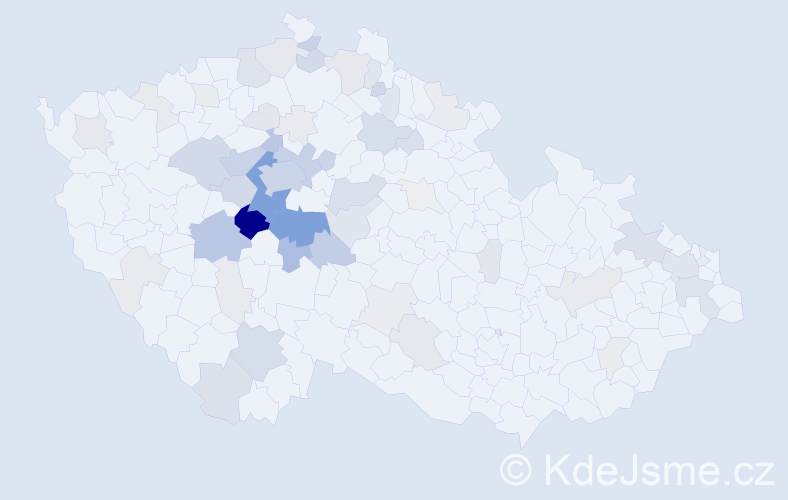 Příjmení: 'Velebil', počet výskytů 246 v celé ČR