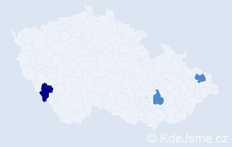 Příjmení: 'Csőlle', počet výskytů 6 v celé ČR