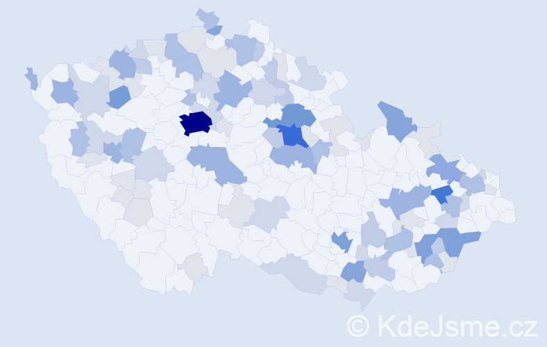 Příjmení: 'Dubec', počet výskytů 307 v celé ČR