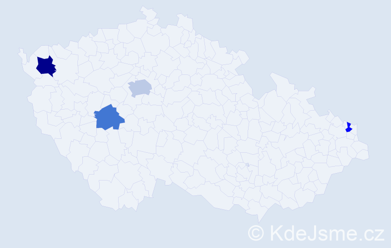 Příjmení: 'Dienešová', počet výskytů 6 v celé ČR