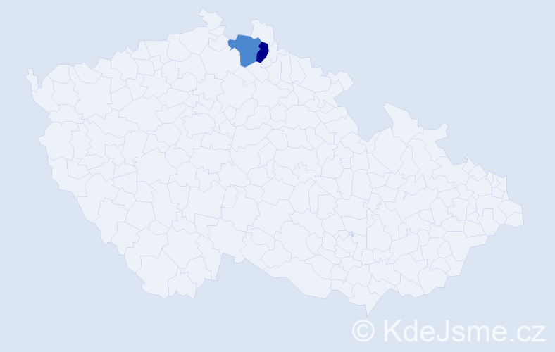 Příjmení: 'Pszyk', počet výskytů 6 v celé ČR