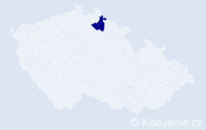 Příjmení: 'Bismilerová', počet výskytů 4 v celé ČR