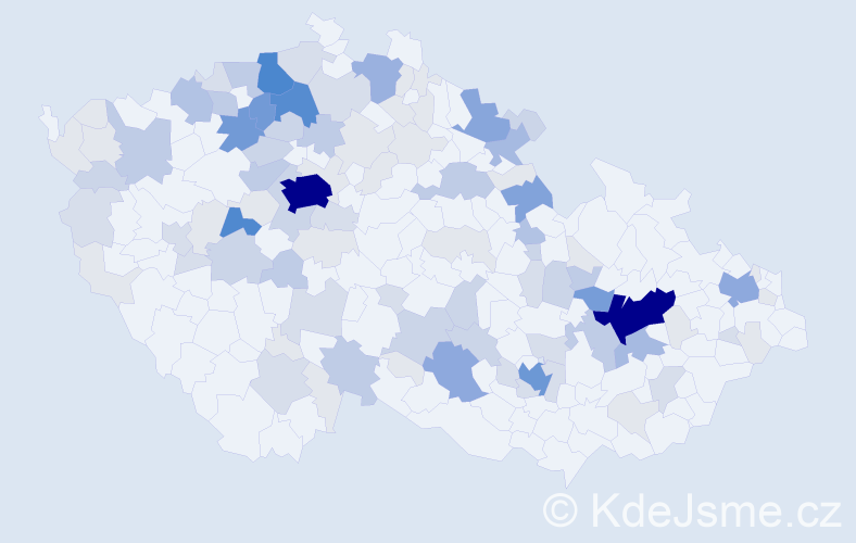 Příjmení: 'Gruntová', počet výskytů 384 v celé ČR