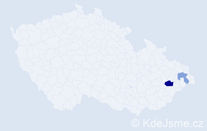 Příjmení: 'Dobiásová', počet výskytů 3 v celé ČR