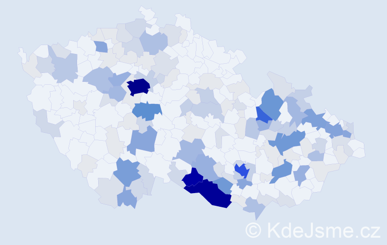Příjmení: 'Komendová', počet výskytů 569 v celé ČR