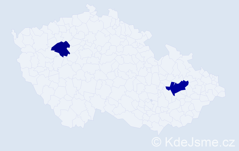 Příjmení: 'Czibor', počet výskytů 3 v celé ČR