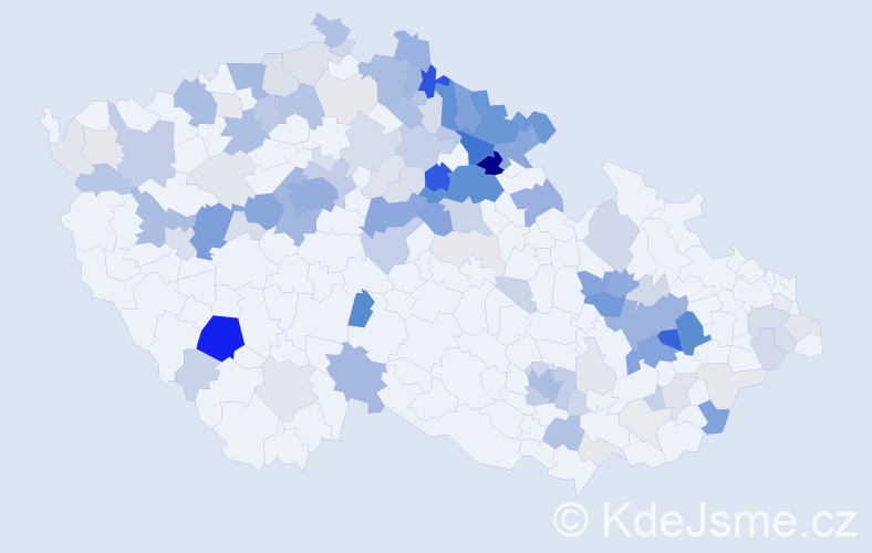 Příjmení: 'Pacáková', počet výskytů 482 v celé ČR