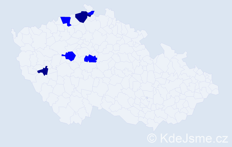 Příjmení: 'Koktán', počet výskytů 8 v celé ČR