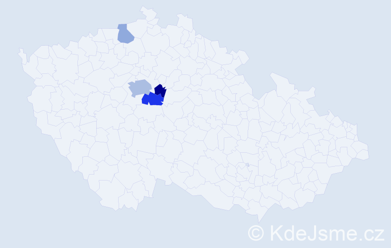 Příjmení: 'Piffl', počet výskytů 9 v celé ČR