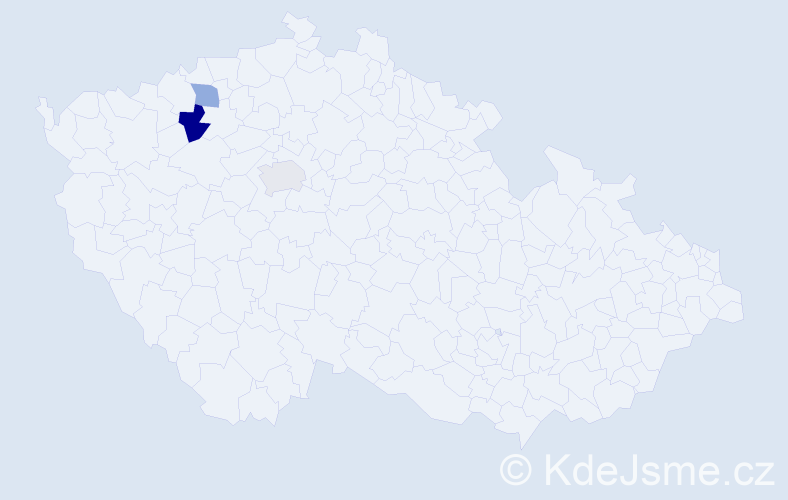 Příjmení: 'Vanyš', počet výskytů 4 v celé ČR