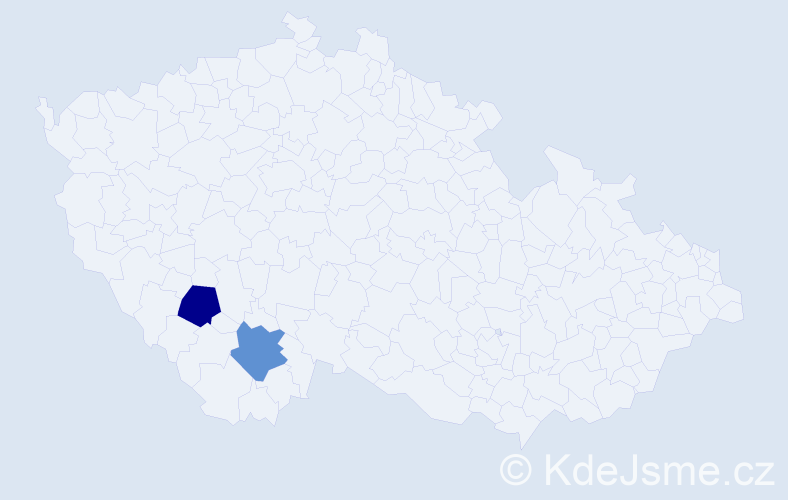 Příjmení: 'Kossúth', počet výskytů 4 v celé ČR