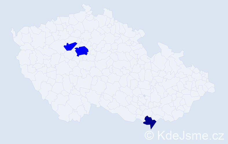 Příjmení: 'Mikitková', počet výskytů 4 v celé ČR