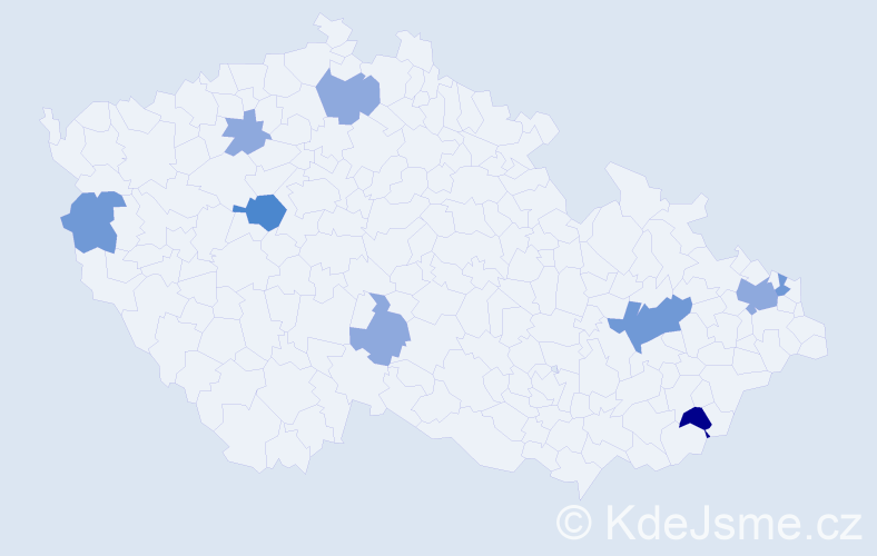 Příjmení: 'Dobrotová', počet výskytů 19 v celé ČR