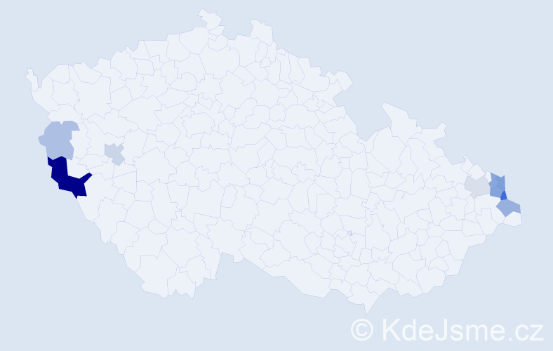 Příjmení: 'Ramiková', počet výskytů 28 v celé ČR