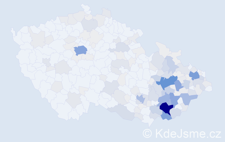Příjmení: 'Andrýsková', počet výskytů 701 v celé ČR