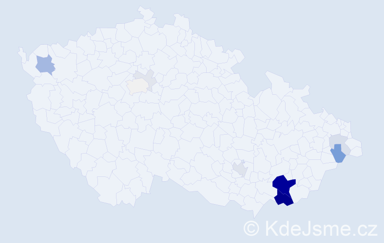 Příjmení: 'Zalubilová', počet výskytů 66 v celé ČR
