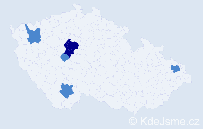 Příjmení: 'Kadyrov', počet výskytů 10 v celé ČR