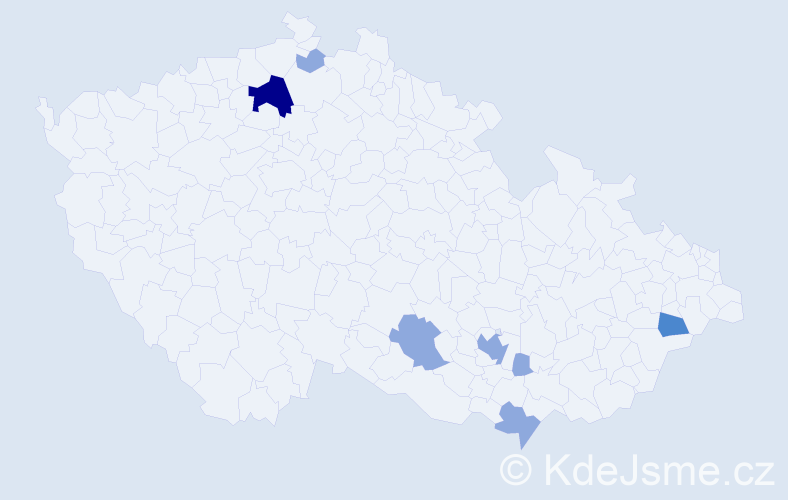 Příjmení: 'Tršková', počet výskytů 12 v celé ČR