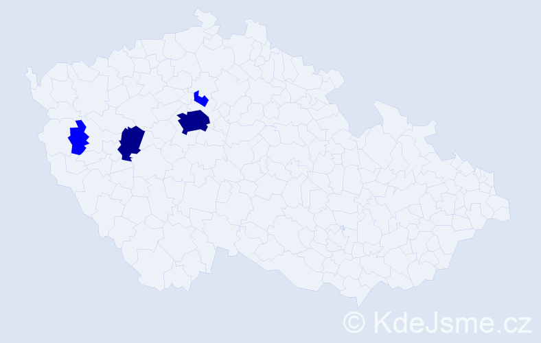 Příjmení: 'Křejdlová', počet výskytů 6 v celé ČR