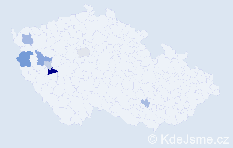 Příjmení: 'Kirinovič', počet výskytů 10 v celé ČR