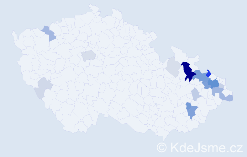Příjmení: 'Balušková', počet výskytů 77 v celé ČR