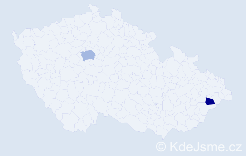 Příjmení: 'Vaiková', počet výskytů 4 v celé ČR