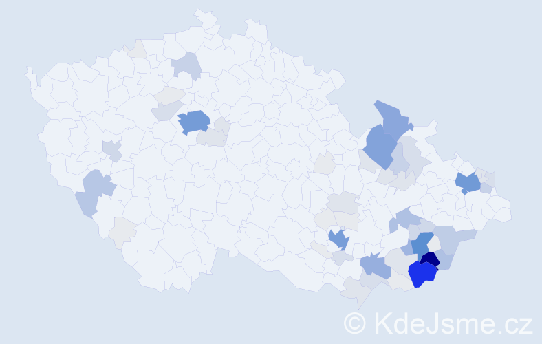 Příjmení: 'Plášek', počet výskytů 335 v celé ČR