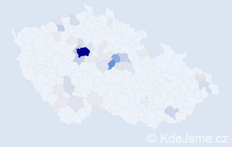 Příjmení: 'Chudomel', počet výskytů 141 v celé ČR