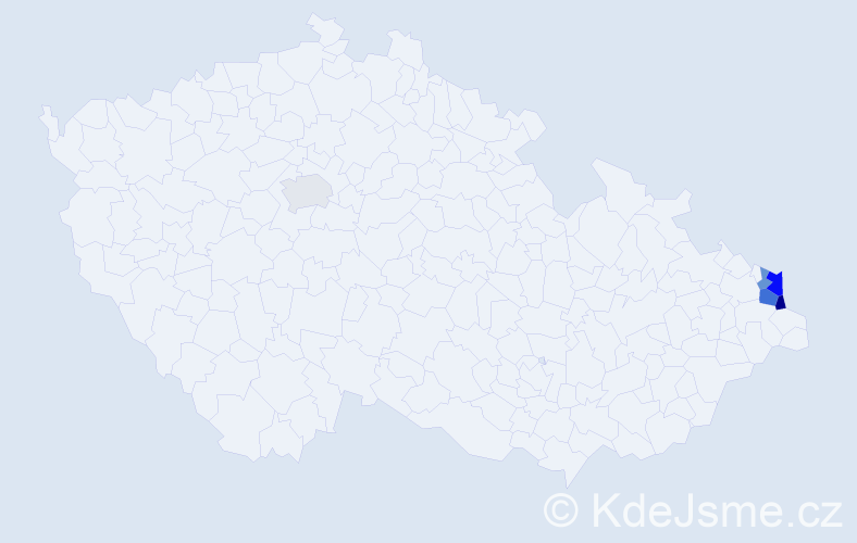 Příjmení: 'Chlebowczyková', počet výskytů 18 v celé ČR