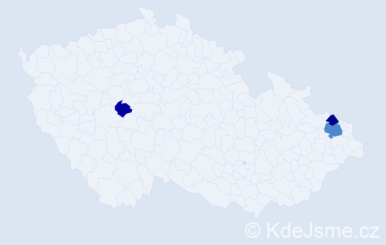 Příjmení: 'Rombová', počet výskytů 8 v celé ČR