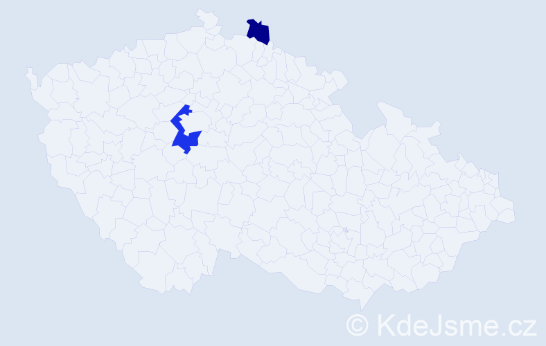 Příjmení: 'Berndsen', počet výskytů 7 v celé ČR