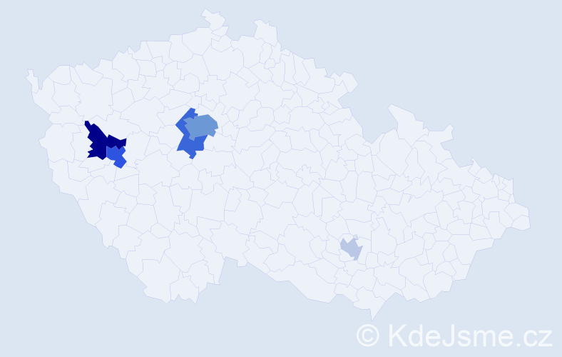 Příjmení: 'Zeng', počet výskytů 17 v celé ČR