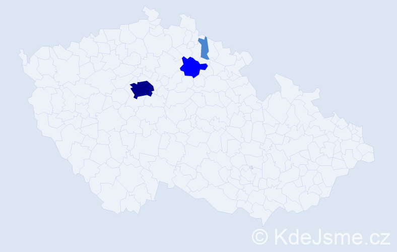 Příjmení: 'Cardal', počet výskytů 9 v celé ČR