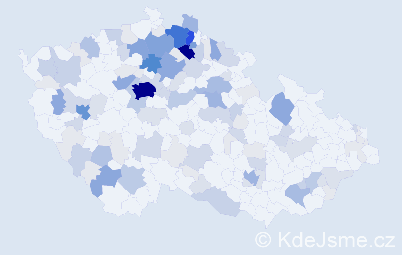 Příjmení: 'Bursová', počet výskytů 475 v celé ČR