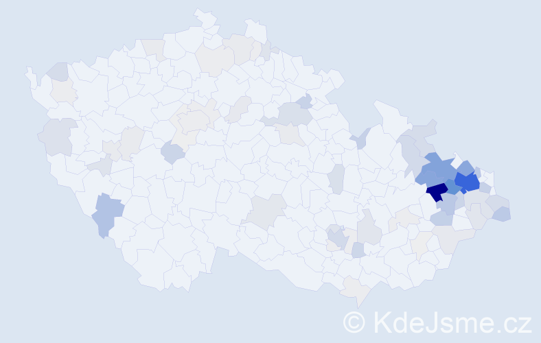 Příjmení: 'Kotala', počet výskytů 353 v celé ČR