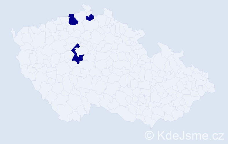 Příjmení: 'Ciriak', počet výskytů 3 v celé ČR