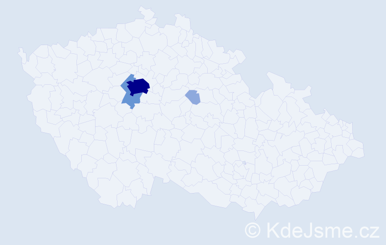 Příjmení: 'Hajnerová', počet výskytů 12 v celé ČR