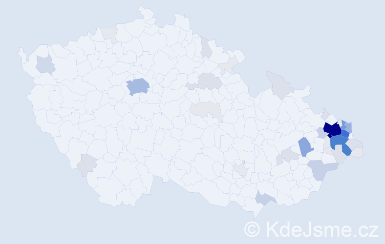 Příjmení: 'Motloch', počet výskytů 176 v celé ČR
