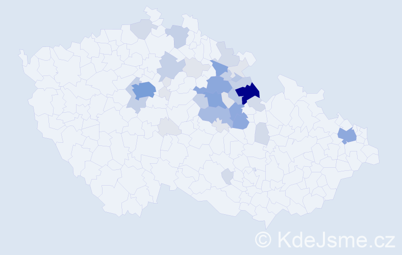 Příjmení: 'Roleček', počet výskytů 133 v celé ČR