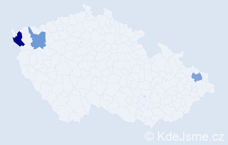 Příjmení: 'Kikloš', počet výskytů 5 v celé ČR