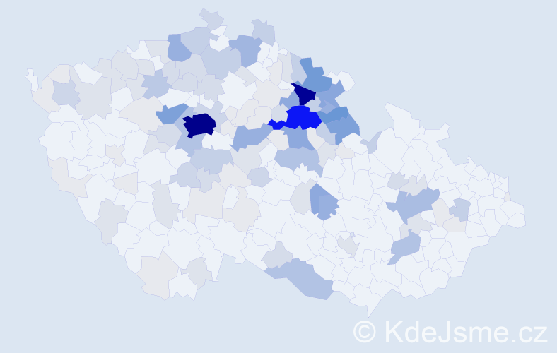 Příjmení: 'Petera', počet výskytů 507 v celé ČR