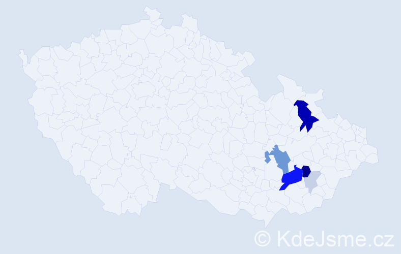 Příjmení: 'Pláňavová', počet výskytů 20 v celé ČR