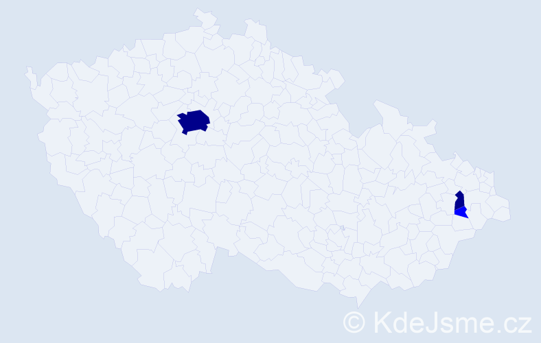 Příjmení: 'Cochlárová', počet výskytů 8 v celé ČR